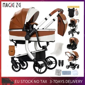 Baby Stroller 3 in 1 Lightweight with Isofix for Newborn Mother Kids Portable Folding Carriage Luxurious Pushchair Car Seat